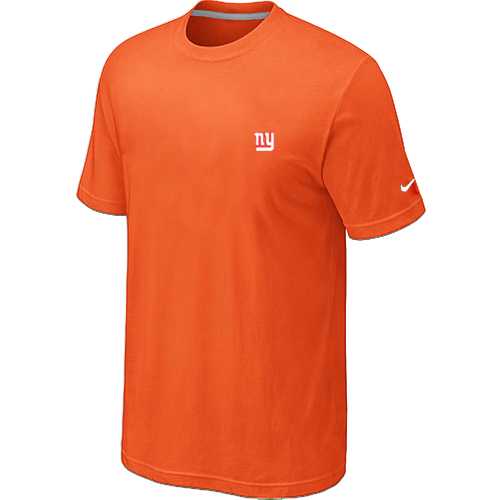 Nike New York Giants Chest Embroidered Logo T Shirt Orange